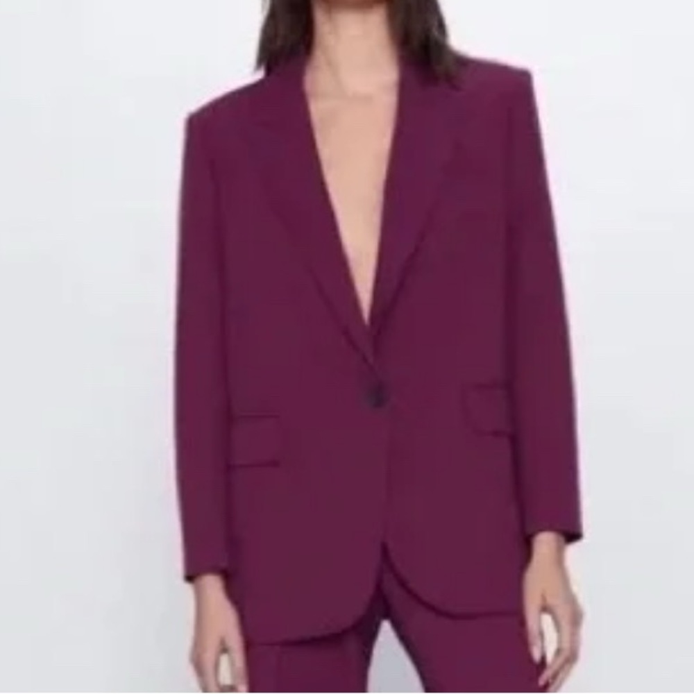 Zara Deep Purple Blazer new size medium